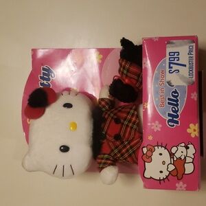 Sanrio Hello Kitty Plush with attached Plush Yorkie